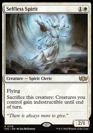 (129) Magic The Gathering Commander: Tarkir: Dragonstorm Single: Selfless Spirit  Rare