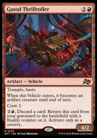 (129) Magic The Gathering Aetherdrift Single: Gastal Thrillroller  Rare