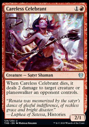 (129/254) Magic The Gathering Theros Beyond Death Single: Careless Celebrant  Uncommon