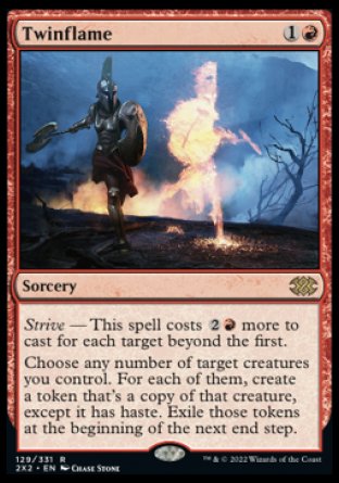 (129) Magic The Gathering Double Masters 2022 Single: Twinflame Holo Rare