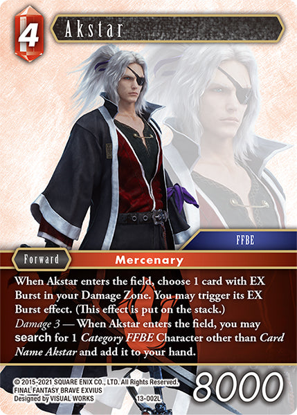 (002) Final Fantasy TCG Opus XIII: Crystal Radiance Single: Akstar (13-002)  Legend