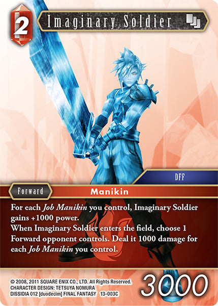 (003) Final Fantasy TCG Opus XIII: Crystal Radiance Single: Imaginary Soldier (13-003) Holo Common