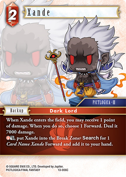 (006) Final Fantasy TCG Opus XIII: Crystal Radiance Single: Xande (13-006) Holo Common