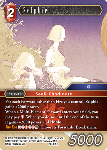 (009) Final Fantasy TCG Opus XIII: Crystal Radiance Single: Selphie (13-009) Holo Hero