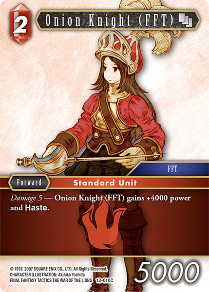(010) Final Fantasy TCG Opus XIII: Crystal Radiance Single: Onion Knight (FFT) (13-010) Holo Common