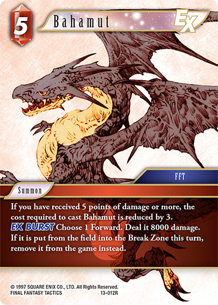 (012) Final Fantasy TCG Opus XIII: Crystal Radiance Single: Bahamut (13-012) Holo Rare