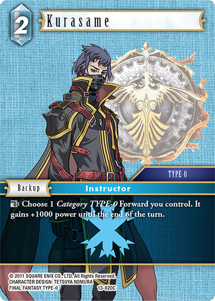 (020) Final Fantasy TCG Opus XIII: Crystal Radiance Single: Kurasame (13-020) Holo Common