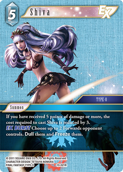(021) Final Fantasy TCG Opus XIII: Crystal Radiance Single: Shiva (13-021)  Rare