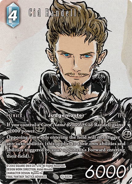 (022) Final Fantasy TCG Opus XIII: Crystal Radiance Single: Cid Randell (13-022) (V.2)  Hero