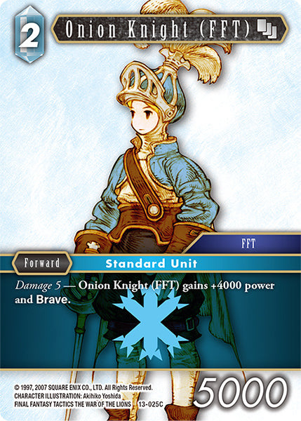 (025) Final Fantasy TCG Opus XIII: Crystal Radiance Single: Onion Knight (FFT) (13-025) Holo Common