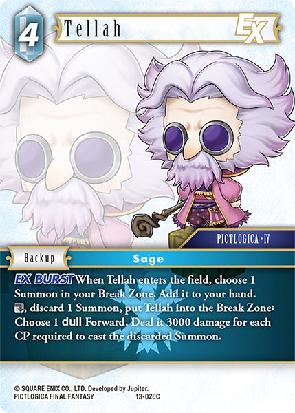 (026) Final Fantasy TCG Opus XIII: Crystal Radiance Single: Tellah (13-026)  Common