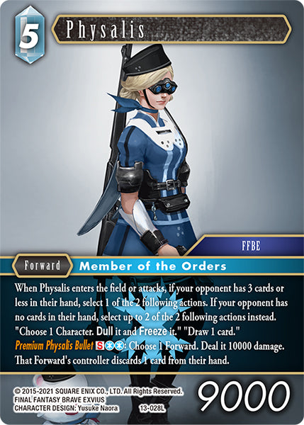 (028) Final Fantasy TCG Opus XIII: Crystal Radiance Single: Physalis (13-028) Holo Legend