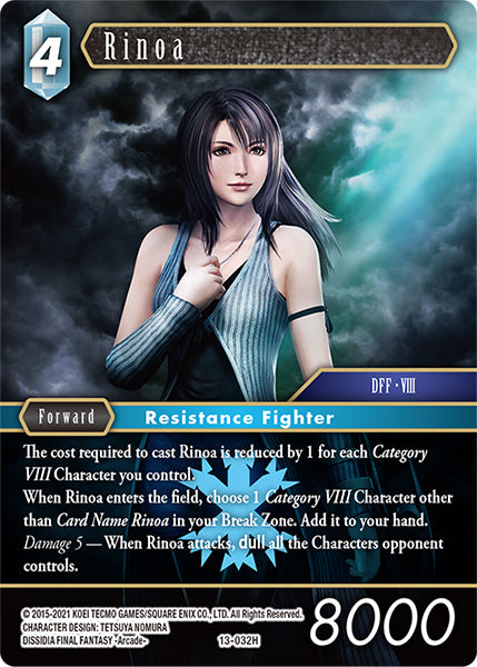 (032) Final Fantasy TCG Opus XIII: Crystal Radiance Single: Rinoa (13-032) Holo Hero