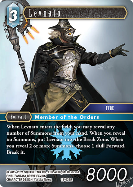 (033) Final Fantasy TCG Opus XIII: Crystal Radiance Single: Levnato (13-033) Holo Rare