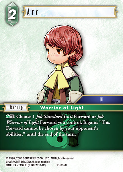 (035) Final Fantasy TCG Opus XIII: Crystal Radiance Single: Arc (13-035)  Common