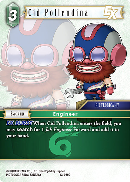 (039) Final Fantasy TCG Opus XIII: Crystal Radiance Single: Cid Pollendina (13-039) Holo Common