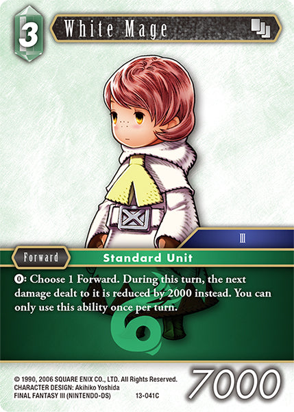 (041) Final Fantasy TCG Opus XIII: Crystal Radiance Single: White Mage (13-041) Holo Common