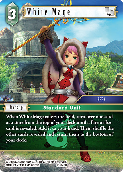 (042) Final Fantasy TCG Opus XIII: Crystal Radiance Single: White Mage (13-042) Holo Common