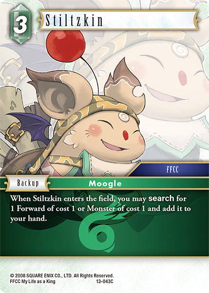 (043) Final Fantasy TCG Opus XIII: Crystal Radiance Single: Stiltzkin (13-043) Holo Common