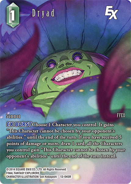 (045) Final Fantasy TCG Opus XIII: Crystal Radiance Single: Dryad (13-045) (V.2) Holo Rare