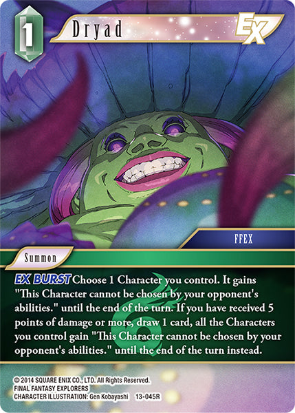 (045) Final Fantasy TCG Opus XIII: Crystal Radiance Single: Dryad (13-045) (V.1) Holo Rare