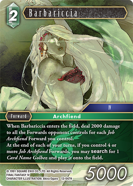 (047) Final Fantasy TCG Opus XIII: Crystal Radiance Single: Barbariccia (13-047) (V.1) Holo Hero
