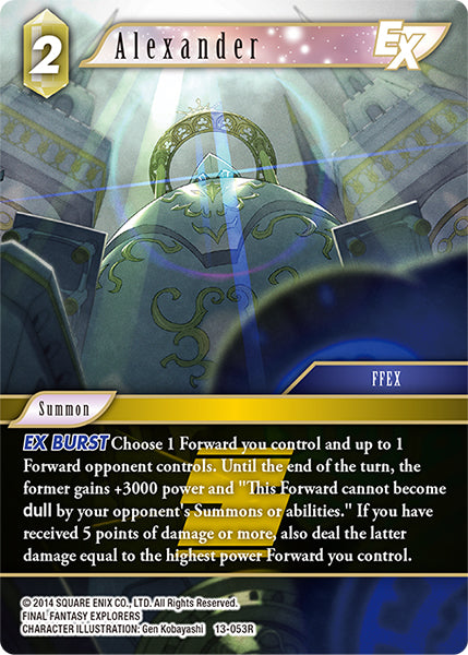 (053) Final Fantasy TCG Opus XIII: Crystal Radiance Single: Alexander (13-053) (V.1) Holo Rare