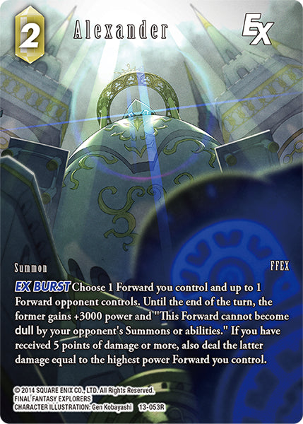(053) Final Fantasy TCG Opus XIII: Crystal Radiance Single: Alexander (13-053) (V.2) Holo Rare