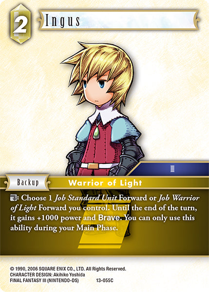 (055) Final Fantasy TCG Opus XIII: Crystal Radiance Single: Ingus (13-055)  Common