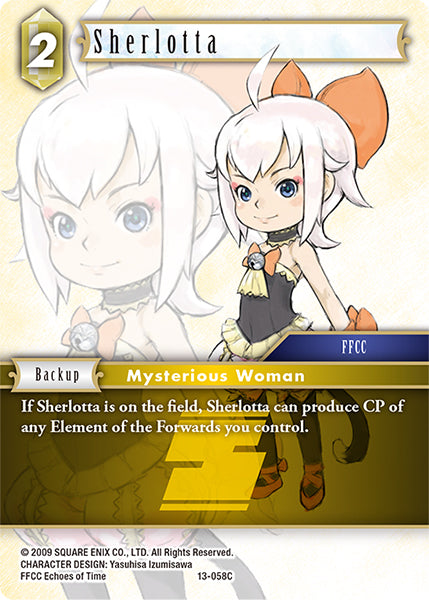(058) Final Fantasy TCG Opus XIII: Crystal Radiance Single: Sherlotta (13-058) Holo Common