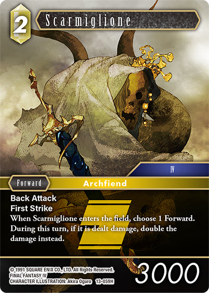 (059) Final Fantasy TCG Opus XIII: Crystal Radiance Single: Scarmiglione (13-059) (V.1)  Hero