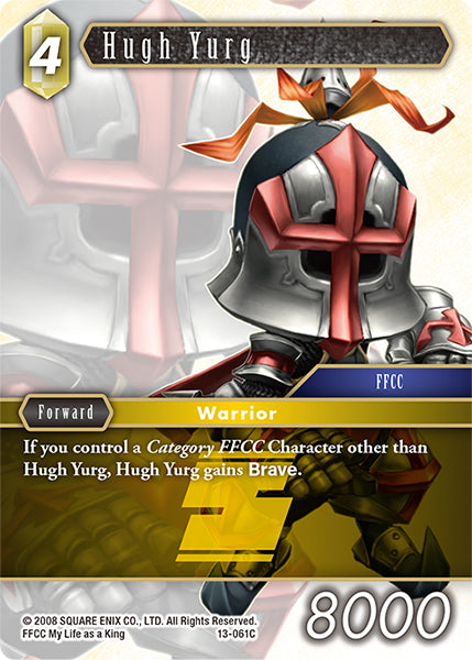 (061) Final Fantasy TCG Opus XIII: Crystal Radiance Single: Hugh Yurg (13-061) Holo Common