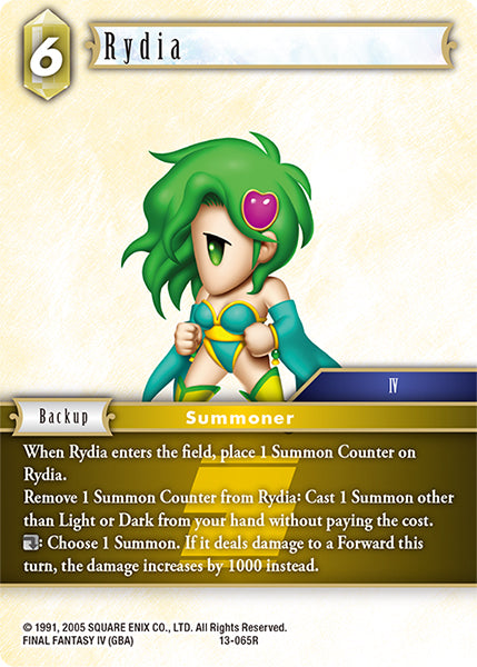 (065) Final Fantasy TCG Opus XIII: Crystal Radiance Single: Rydia (13-065) Holo Rare