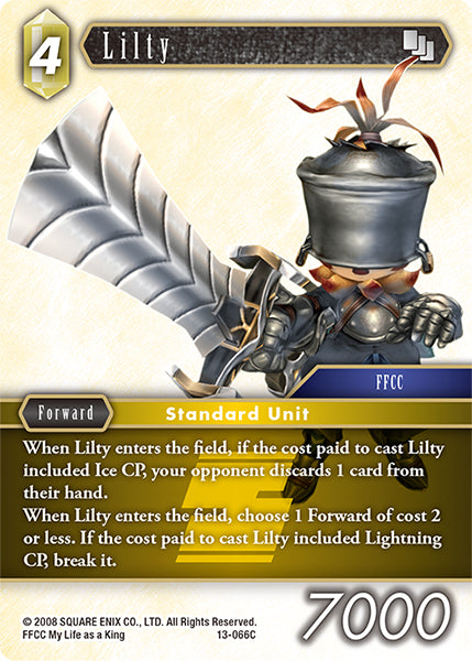 (066) Final Fantasy TCG Opus XIII: Crystal Radiance Single: Lilty (13-066) Holo Common