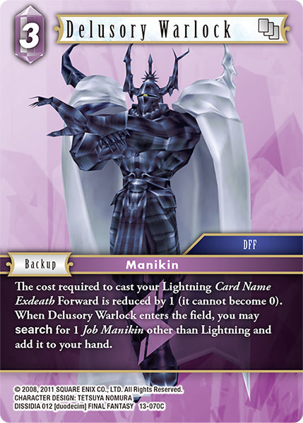 (070) Final Fantasy TCG Opus XIII: Crystal Radiance Single: Delusory Warlock (13-070) Holo Common