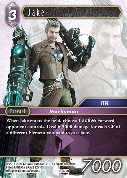 (076) Final Fantasy TCG Opus XIII: Crystal Radiance Single: Jake (13-076)  Rare