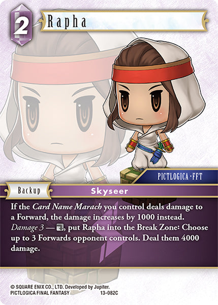 (082) Final Fantasy TCG Opus XIII: Crystal Radiance Single: Rapha (13-082)  Common