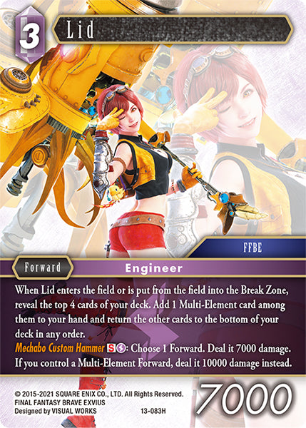 (083) Final Fantasy TCG Opus XIII: Crystal Radiance Single: Lid (13-083) Holo Hero