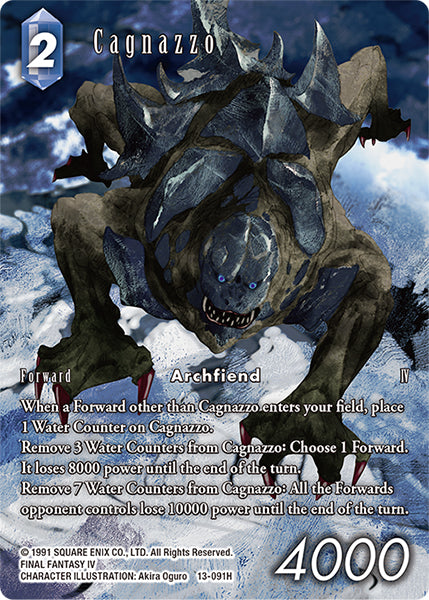 (091) Final Fantasy TCG Opus XIII: Crystal Radiance Single: Cagnazzo (13-091) (V.2) Holo Hero