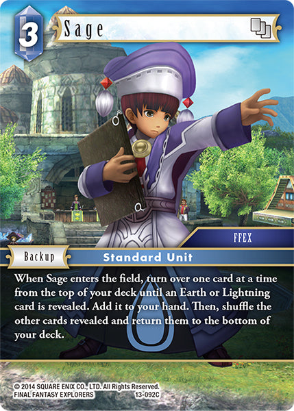 (092) Final Fantasy TCG Opus XIII: Crystal Radiance Single: Sage (13-092) Holo Common