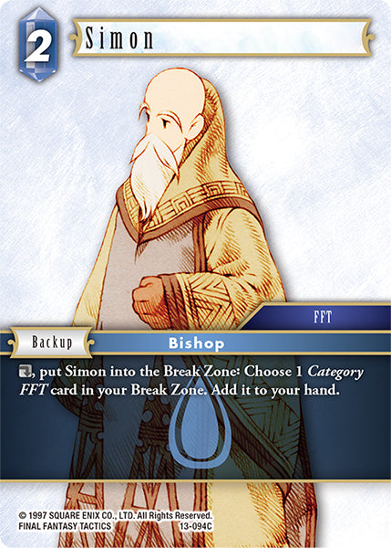 (094) Final Fantasy TCG Opus XIII: Crystal Radiance Single: Simon (13-094) Holo Common