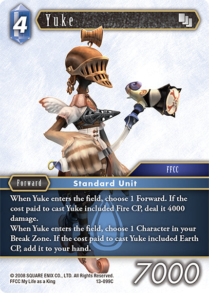 (099) Final Fantasy TCG Opus XIII: Crystal Radiance Single: Yuke (13-099) Holo Common
