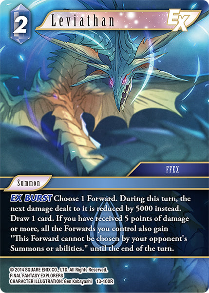(100) Final Fantasy TCG Opus XIII: Crystal Radiance Single: Leviathan (13-100) (V.1) Holo Rare