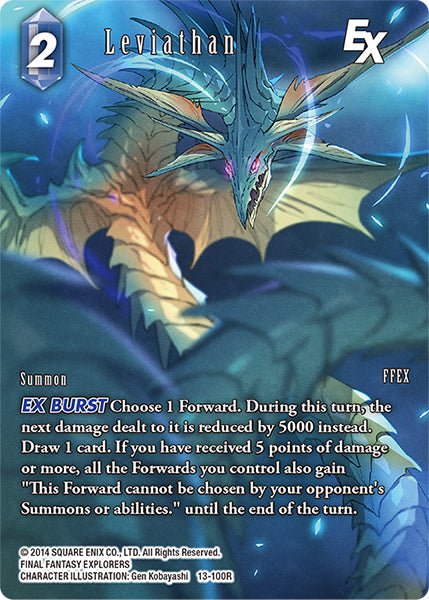 (100) Final Fantasy TCG Opus XIII: Crystal Radiance Single: Leviathan (13-100) (V.2) Holo Rare