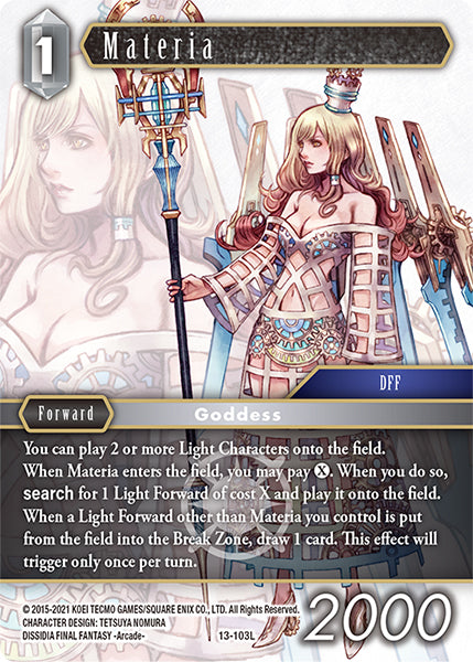 (103) Final Fantasy TCG Opus XIII: Crystal Radiance Single: Materia (13-103) Holo Legend