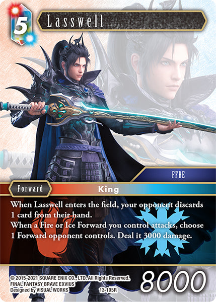 (105) Final Fantasy TCG Opus XIII: Crystal Radiance Single: Lasswell (13-105) Holo Rare