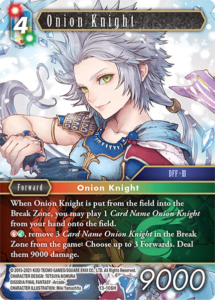 (106) Final Fantasy TCG Opus XIII: Crystal Radiance Single: Onion Knight (13-106) (V.1) Holo Hero