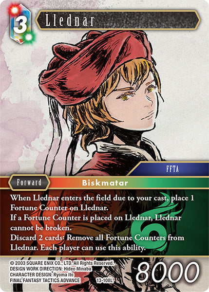 (108) Final Fantasy TCG Opus XIII: Crystal Radiance Single: Llednar (13-108) (V.1) Holo Legend