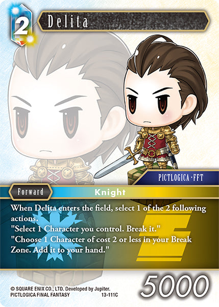 (111) Final Fantasy TCG Opus XIII: Crystal Radiance Single: Delita (13-111) Holo Common