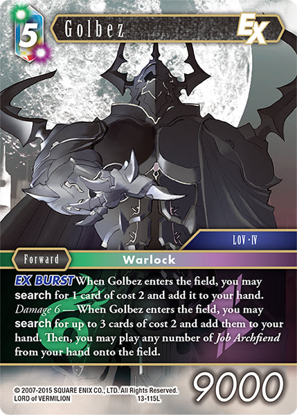 (115) Final Fantasy TCG Opus XIII: Crystal Radiance Single: Golbez (13-115) Holo Legend